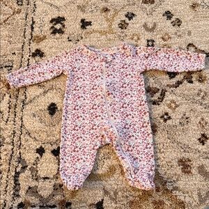 Carter's Pink Floral One Piece Footie